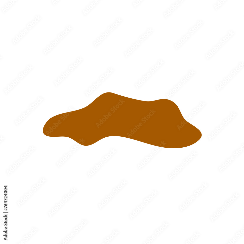 Vector long abstract brown blob Vector long abstract brown blob