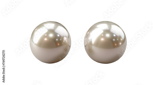A pair of elegant pearl earrings, their lustrous orbs glowing softly against the skin, timeless symbols of sophistication
