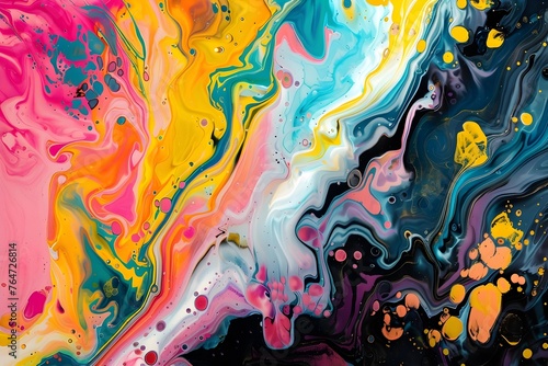 Vibrant and Dynamic Abstract Art Wallpaper Fueling Creativity with Fluid Motions and Captivating Visuals