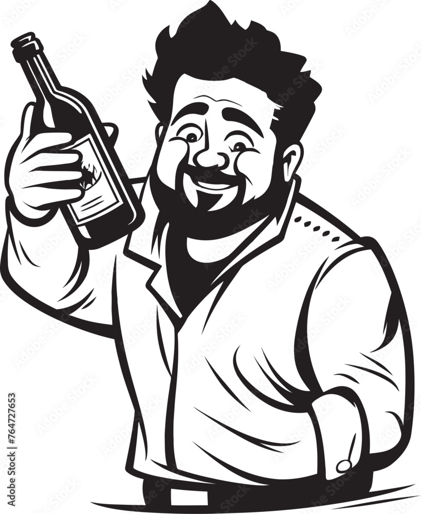 IntoxiHug Vector Logo with Drunken Man Clutching to Beverage Drunken Devotion Vector Design with Mans Dedication to Booze IntoxiHug Vector Logo with Drunken Man Clutching to Beverage Drunken Devotion Vector Design with Mans Dedication to Booze