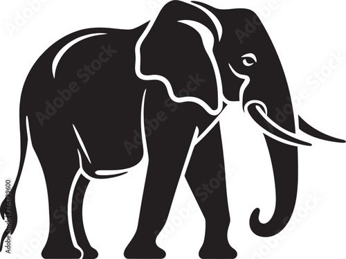 Ivory Elegance Vector Graphics Celebrating Elegance of Elephant Ivory Elephant Essence Vector Logo Capturing Essence and Spirit of Elephants