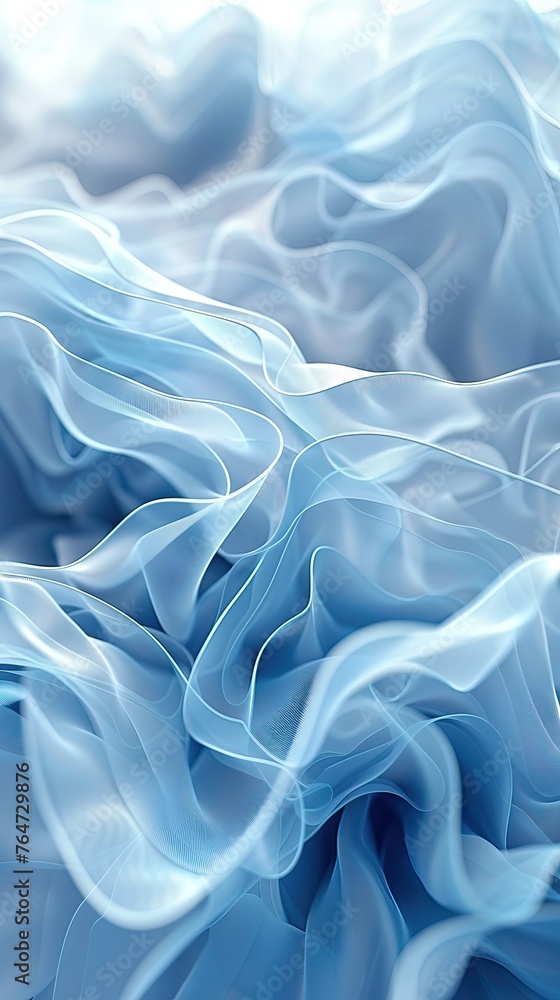 Silky blue fabric texture with waves and folds. Abstract background design for textile, wallpaper, or luxury packaging concept Silky blue fabric texture with waves and folds. Abstract background design for textile, wallpaper, or luxury packaging concept