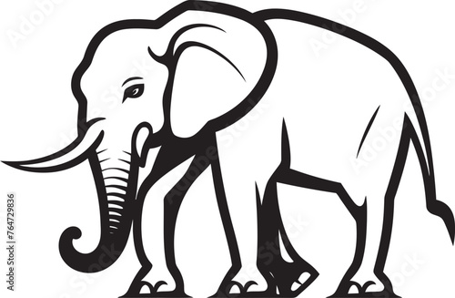 Majestic Tusk Vector Design Celebrating Majestic Tusks of Elephants Ivory Insight Vector Graphics Offering Insight into Importance of Elephant Ivory