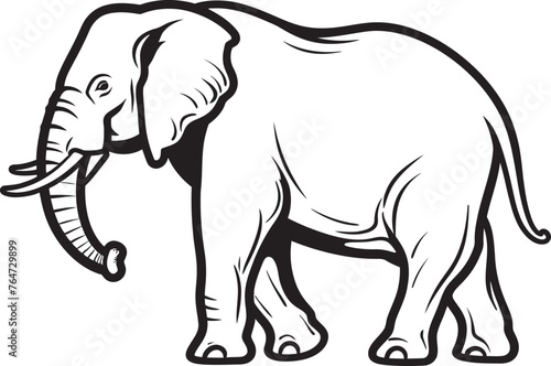 Elephantic Majesty Vector Design Illustrating Majestic Presence of Elephants Symbolic Elephant Vector Graphics Highlighting Symbolism of Elephants © BABBAN
