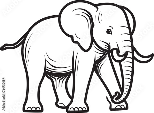 Ivory Elegance Vector Logo Showcasing Elegance of Elephant Ivory Elephant Emblem Vector Design Featuring Emblematic Elephant Symbolism