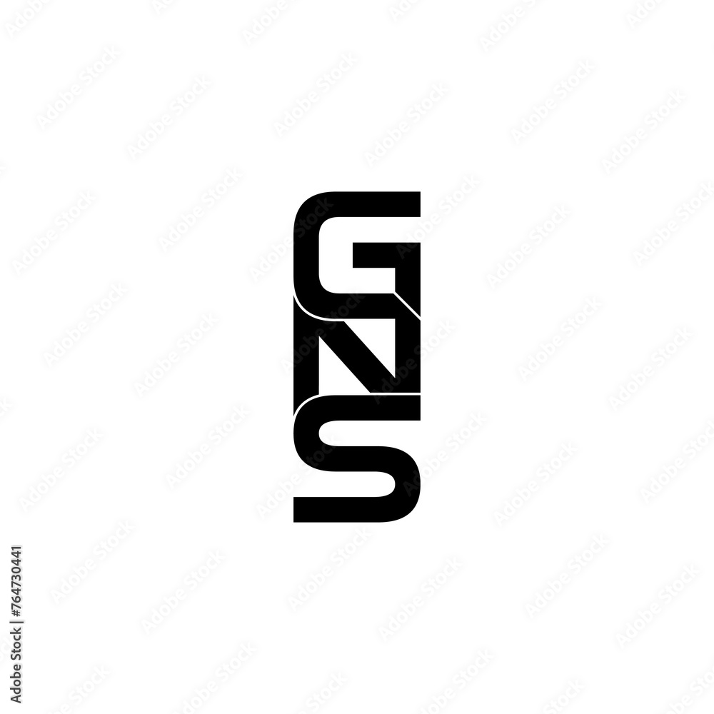gns lettering initial monogram logo design gns lettering initial monogram logo design
