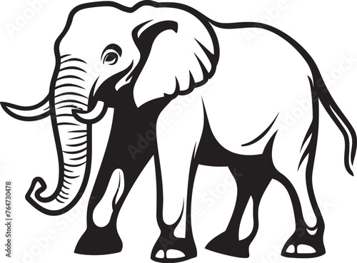 Elephant Icon Iconic Elephant Representation in Vector Illustration Elephant Legacy Vector Logo Symbolizing the Enduring Legacy of Elephants