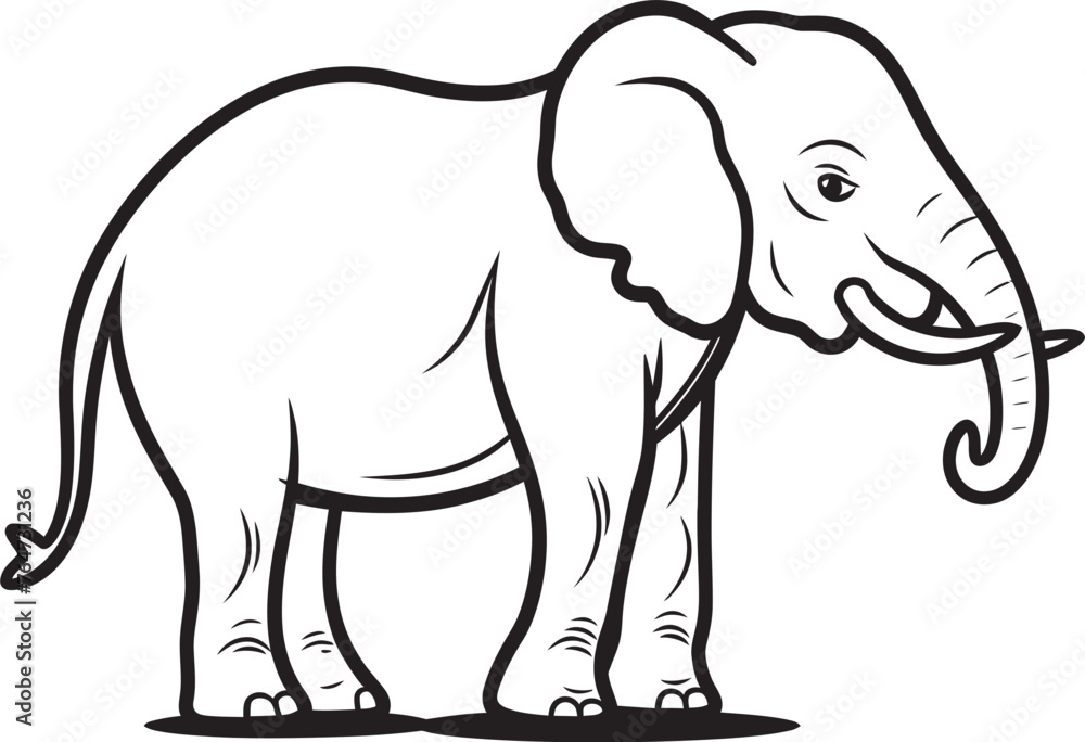 Elephant Aura Vector Graphics Emitting the Powerful Aura of Elephants Noble Elephant Vector Logo Symbolizing the Noble Character of Elephants