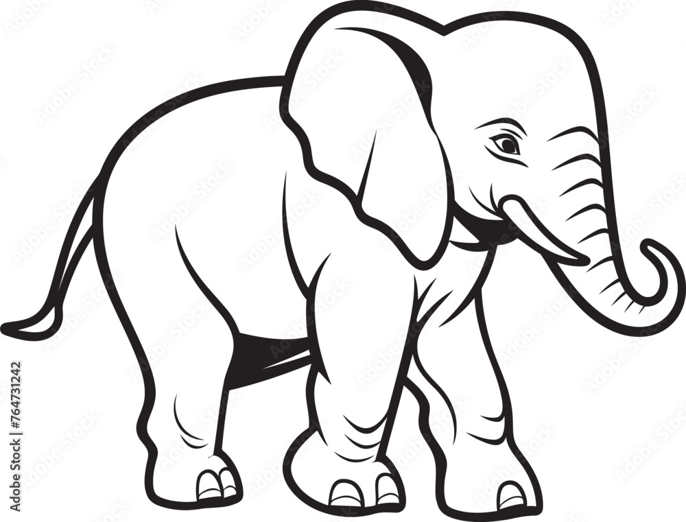 Majestic Elephant Vector Logo Showcasing the Majestic Presence of Elephants Elephant Essence Vector Design Capturing the Inherent Essence of Elephants