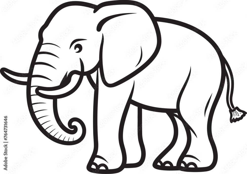 Fototapeta premium Elephant Legacy Vector Logo Symbolizing the Enduring Legacy of Elephants Elephant Essence Vector Design Reflecting the Essence of Elephants