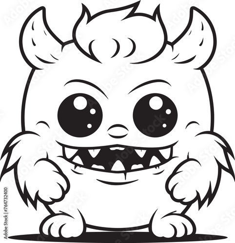 Radiant Revelry Cute Monster Vector Graphics and Icon Assortment Cheerful Chronicles Emotional Cartoon Monster Vector Logo and Design Compilation