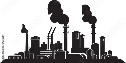 Polluted Realities Vector Design and Icon Compilation Emission Chaos Factory Pollution Vector Graphics Ensemble