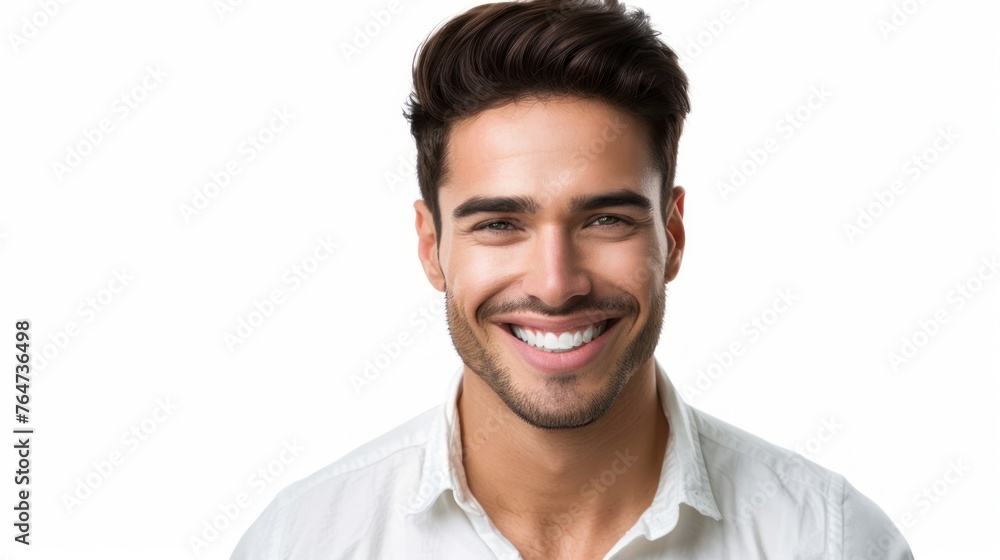 Charming Man with Captivating Smile - Portrait of Joy and Confidence, Generative AI Charming Man with Captivating Smile - Portrait of Joy and Confidence, Generative AI