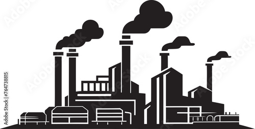 Industrial Intrusion Vector Logo and Design Embodying Air Pollution Effects Toxic Trailblazers Vector Graphics and Icons Illustrating Air Contamination