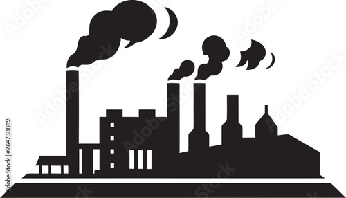 Industrial Intrusion Vector Logo and Design Showcasing Air Pollution Toxic Trailblazers Vector Graphics and Icons Illustrating Environmental Contamination
