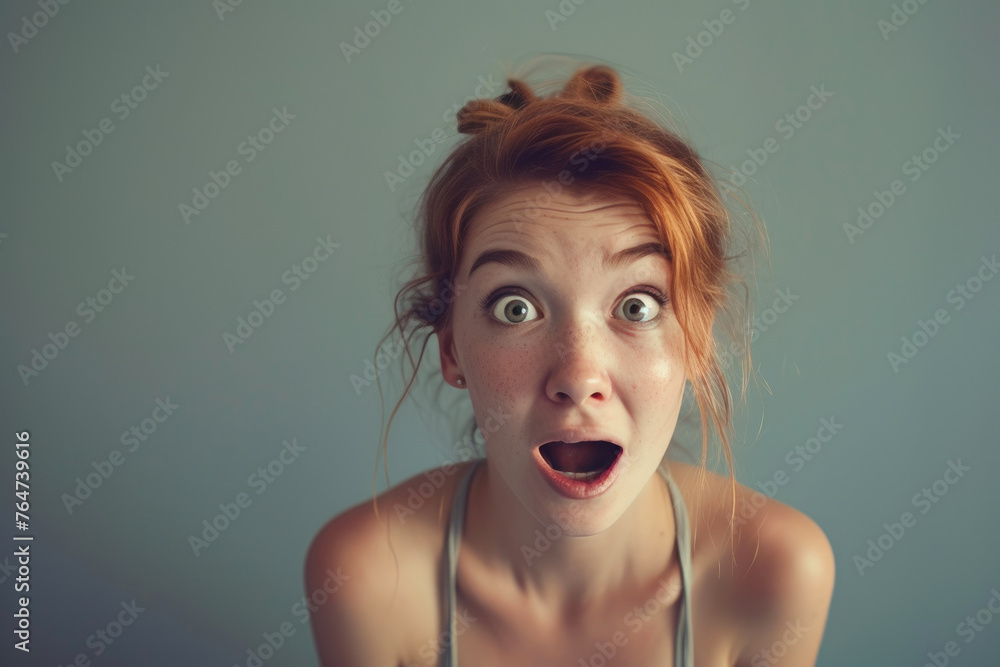 Radiant Expectation: Fit Woman Brimming with Excitement Radiant Expectation: Fit Woman Brimming with Excitement