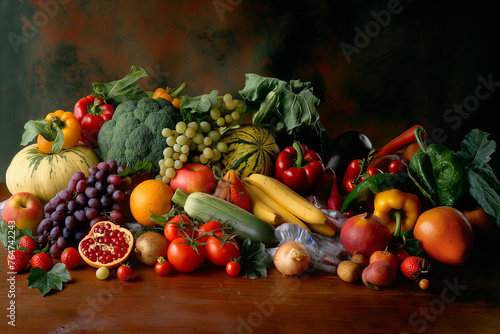 vegetables and fruits on the table