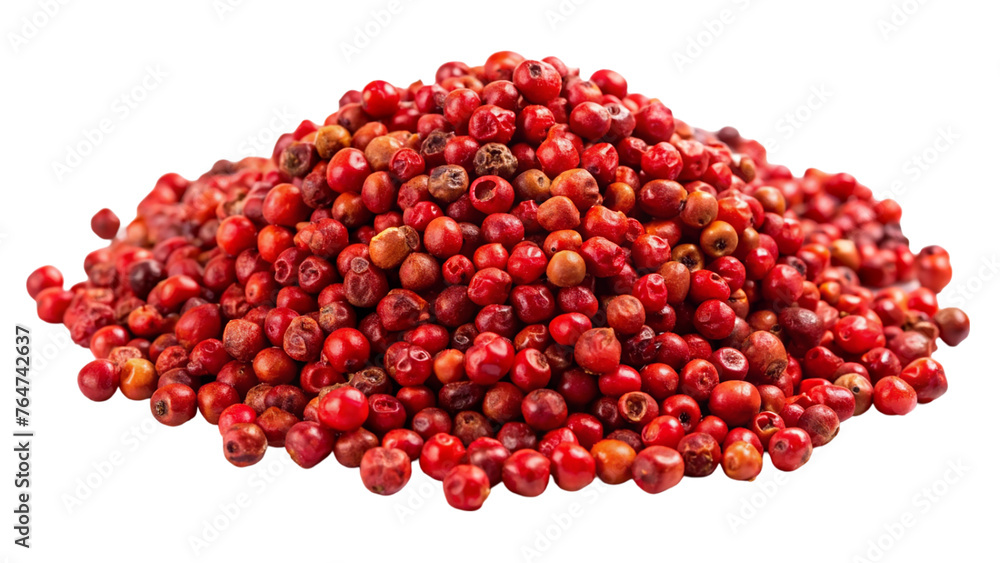 Heap of red peppercorns. isolated on transparent background. Heap of red peppercorns. isolated on transparent background.