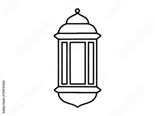 Ramadhan Kareem Lantern Line Art