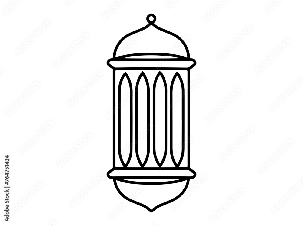 Ramadhan Kareem Lantern Line Art Ramadhan Kareem Lantern Line Art