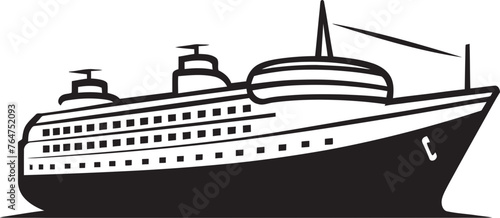 Harmonic Hauler Vector Ship Emblem for Musicians Songwave Sails Ship Logo Embodied with Musicians Touch