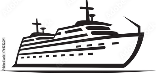 Melody Mariner Musical Artist Ship Emblematic Design Harmony Horizon Ship Icon with Musical Influence