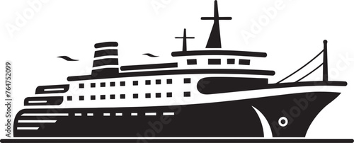 Melody Mariner Musical Artist Ship Logo and Design Harmony Horizon Vector Ship Emblem for Musicians
