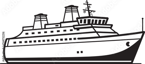 Serenade Seafaring Musical Ship Design and Logo Melody Mariner Musician Artist Ship Iconic Vector