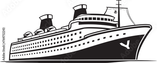 Tuneful Tides Ship Logo Embodied with Musicians Touch Crescendo Clipper Musical Artist Ship Emblematic Design