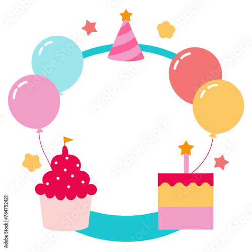 Birthday Collage Picture Frame Vector