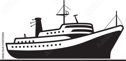 Rhythmic Radiance Vector Ship Design for Musicians Serenade Stern Musical Artist Ship Emblematic Design