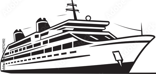 Songwave Steamer Musician Artist Ship Design and Logo Melodic Maritime Vector Ship Graphics for Musicians