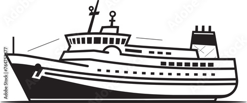 Rhythmic Rudder Vector Ship Design for Musicians Harmonious High Seas Musician Artist Ship Emblem