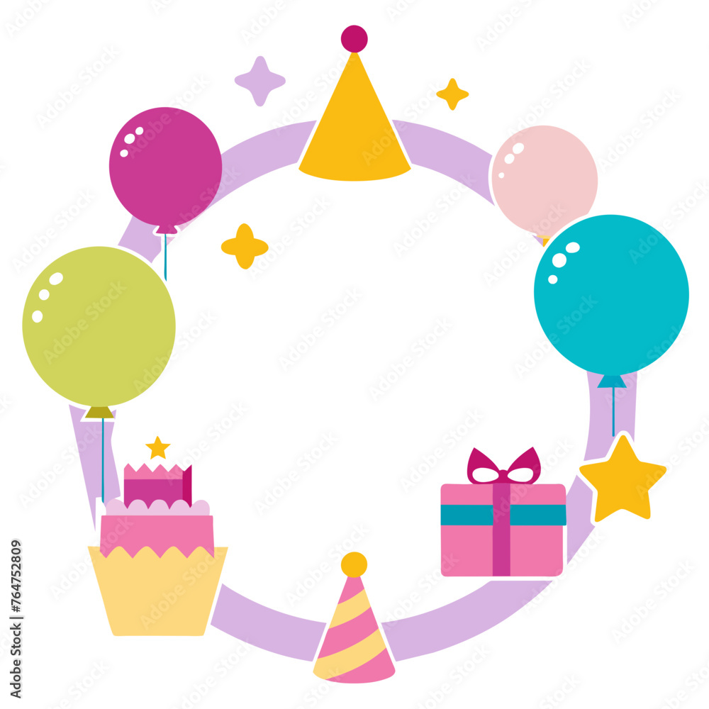 Birthday Collage Picture Vector Illustration Birthday Collage Picture Vector Illustration
