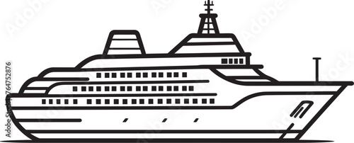 Rhythmic Reflections Ship Logo for Musician Artists Crescendo Clipper Musical Artist Ship Iconic Design