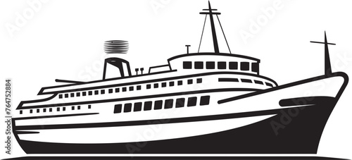 Melody Mariner Musical Artist Ship Iconic Vector Tuneful Tides Ship Logo Reflecting Musicians Artistry