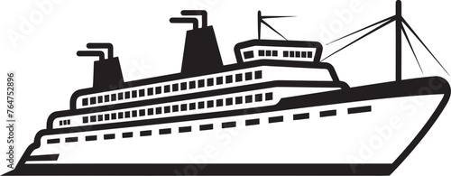Crescendo Clipper Ship Logo Infused with Rhythm Melodic Maritime Vector Ship Design for Musicians