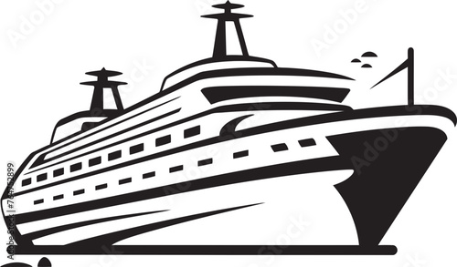 Serenade Stern Musical Artist Ship Emblematic Icon Rhythmic Routes Ship Emblem Reflecting Musicians Journey