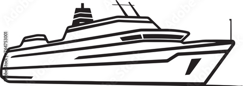 Harmony Afloat Musical Artist Ship Vector Design Rhythmic Odyssey Iconic Ship Logo for Musicians