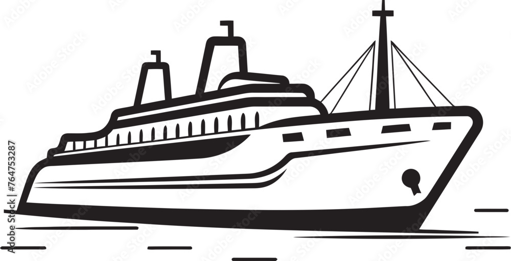 Melodic Maritime Musician Ship Emblematic Icon Rhythmic Reflections Ship Design for Musician Artists