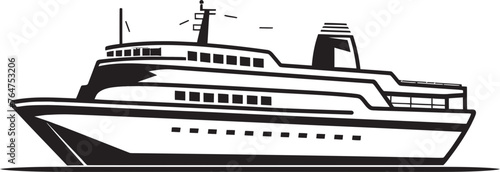 Melodic Mariner Musical Artist Ship Emblem Design Rhythmic Rhapsody Ship Icon Reflecting Musicality