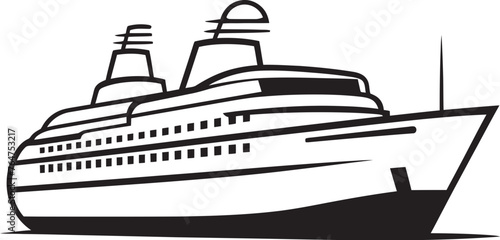 Songwave Seafarer Musical Ship Icon Design Melody Mast Vector Ship Logo with Artistic Flair
