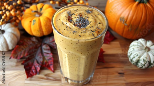 Pumpkin puree and whey protein smoothie a vitamin packed muscle nourishing seasonal delight