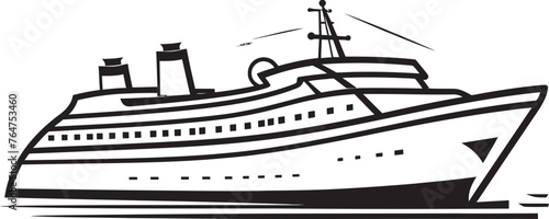 Tuneful Transit Musician Artist Ship Emblem Harmony Hull Ship Design Infused with Melody