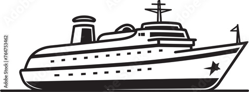 Harmony Haven Musical Ship Icon for Artists Rhythmic Routes Ship Emblem for Musician Artists
