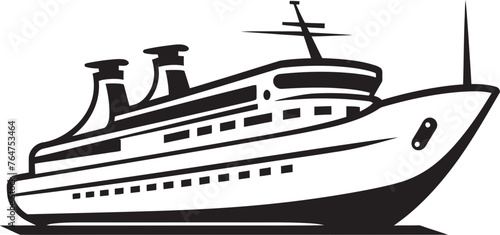 Symphonic Sailing Vector Ship Icon for Musicians Acoustic Odyssey Musical Artist Ship Emblematic Design