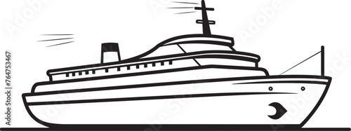 Crescendo Clipper Musical Ship Logo Reflecting Artistry Melodic Maritime Vector Ship Emblem with Melodic Touch