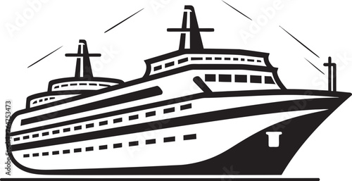Harmony Hull Vector Ship Logo with Rhythmic Influence Serenade Sails Ship Emblematic Design for Musicians