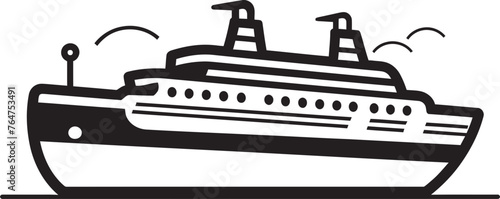 Melody Marine Vector Ship Design for Musical Artists Tuneful Tides Ship Logo Infused with Musical Artistry