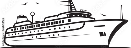Songwave Schooner Ship Logo with Musical Artist Touch Melody Mast Musical Ship Vector Design for Artists